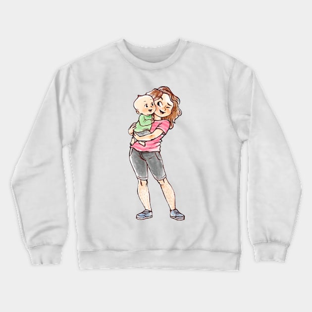 Mommy Joy Crewneck Sweatshirt by ginaromoart